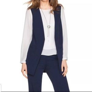 White House Black Market Longline Open Vest